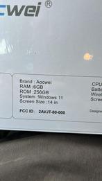 Aocwei laptop met windows 11 splinternieuw, Computers en Software, Windows Laptops, Ophalen, Met videokaart, 8 GB, Nieuw