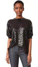 victoria beckham black embellished top tuniek |, Verzenden, Zo goed als nieuw, Maat 36 (S), Zwart