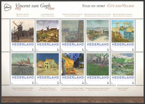 Postzegels Vincent van Gogh: Stad en Dorp, Postzegels en Munten, Postzegels | Nederland, Postfris, Na 1940, Ophalen of Verzenden