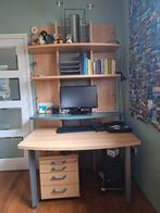 Bureau met opbergruimte, Huis en Inrichting, Bureaus, Ophalen, Gebruikt, Bureau