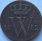 Zeldzame cent 1852, Ophalen of Verzenden, Koning Willem III, Overige waardes, Losse munt