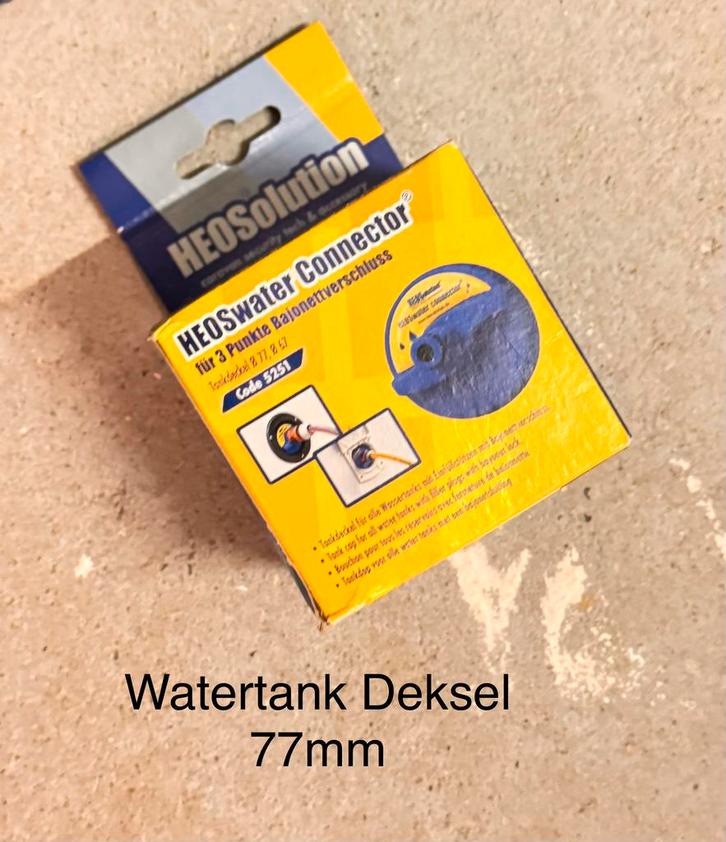 HEOSwater Connector Watertank Deksel 77mm Nieuw, Caravans en Kamperen, Camper-accessoires, Nieuw, Ophalen