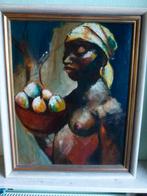 vintage schilderij `` Haïti Schone`` naakt 70er, Verzamelen, Ophalen, Huis en Inrichting