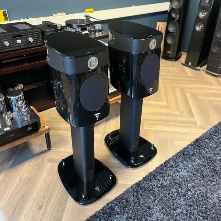 Focal Sopra N1 black speakerset met stands (occasion), Audio, Tv en Foto, Luidsprekers, Zo goed als nieuw, Front, Rear of Stereo speakers