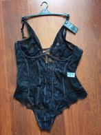 Sexy kanten zwarte body Hunkemoller Noir 75B of 85B, Hunkemöller, Ophalen of Verzenden, Body of Korset, Zwart