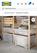 SAMLA Bak - Transparant - 130 Liter IKEA met delsel mpleet, 50 tot 75 cm, Nieuw, Ophalen of Verzenden, Minder dan 50 cm