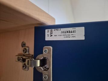 2x Bovenkast beuken/blauw IKEA Effektiv - afbeelding 4