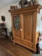 Massief eikenhouten kast - handgemaakt, Antiek en Kunst, Antiek | Meubels | Kasten, Ophalen of Verzenden