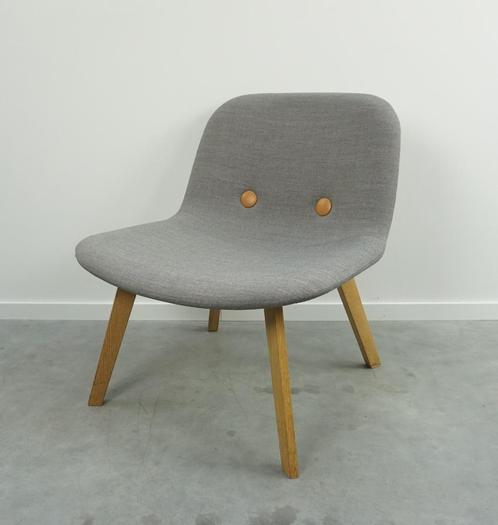 Erik Jørgensen Eyes stoel, design stoel , lichtgrijs, Huis en Inrichting, Fauteuils, Gebruikt, Hout, Stof, 50 tot 75 cm, Minder dan 75 cm