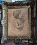 PPR gesigneerde zeer oude kalk tekening.Zeer zeldzaam., Ophalen of Verzenden