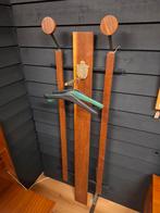 Vintage wand kapstok design teak messing haak garderobe, .., Gebruikt, Minder dan 100 cm, ..