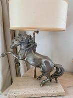Vintage Paarden Tafellamp, Ophalen of Verzenden, Gebruikt, Metaal, 50 tot 75 cm