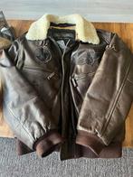 AIR FRANCE - KLM leren jas Maat L, Maat 52/54 (L), Bruin, Nickelson, Ophalen of Verzenden