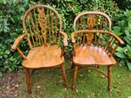 2 Windsor armstoelen, Huis en Inrichting, Ophalen, Twee, Bruin, Hout