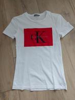 Calvin klein - wit shirt met print - maat S, Kleding | Dames, Tops, Ophalen of Verzenden, Wit, Zo goed als nieuw, Calvin Klein
