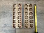 2 zgan gebruikte, niet kapot,houten eierrekjes eierhouders, Ophalen, Gebruikt