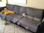 Bank extra grote 3zitsbank, zwart velours,2.70m, Huis en Inrichting, Ophalen, 250 tot 300 cm, Gebruikt, 75 tot 100 cm