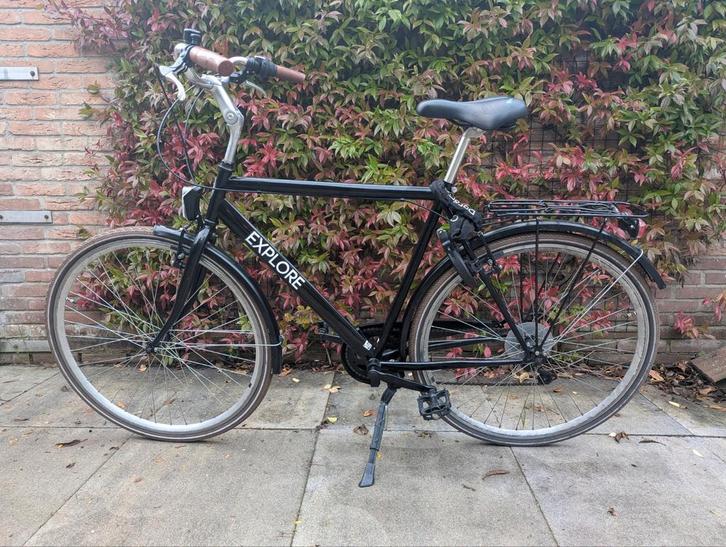 Te koop: Explore heren stads-/stationfiets, Fietsen en Brommers, Fietsen | Heren | Herenfietsen, Gebruikt, Overige merken, Versnellingen