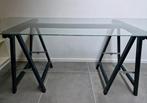 Gratis tafel met glazen blad 90x200cm, Huis en Inrichting, Tafels | Eettafels, Ophalen, Gebruikt, 50 tot 100 cm, Glas