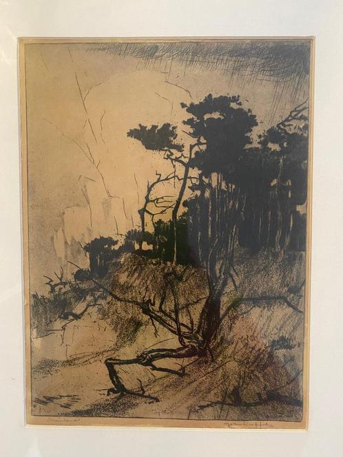 Ets Duinzand Gerrit van Duffelen, Antiek en Kunst, Kunst | Etsen en Gravures, Ophalen of Verzenden