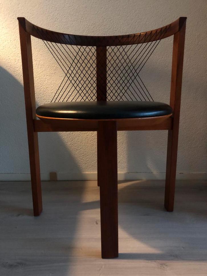 Danish Design - Tranekaer String eettafelstoelen, Huis en Inrichting, Stoelen, Zo goed als nieuw, Vier, Hout, Zwart, Ophalen