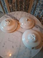 3 losse deksels voor brocante terrines of schalen, Antiek en Kunst, Antiek | Schalen, Ophalen of Verzenden