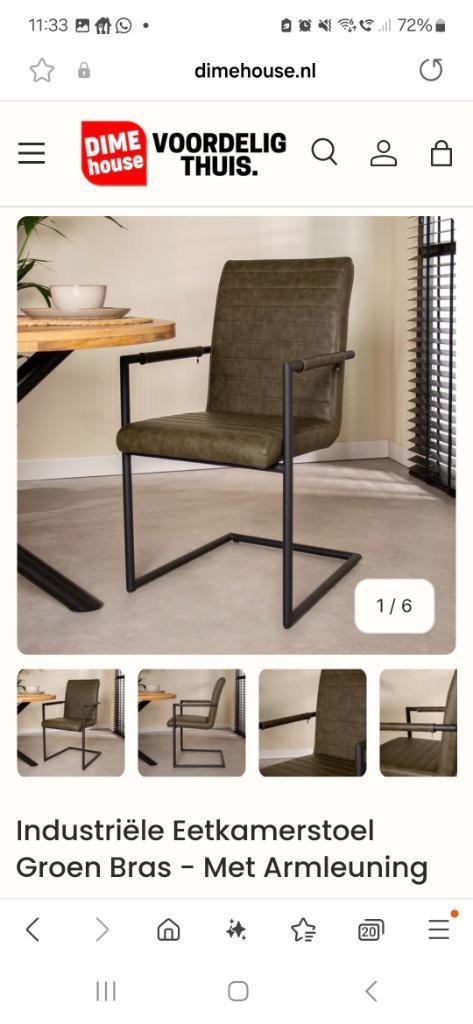 6 Eetkamerstoelen, Huis en Inrichting, Stoelen, Gebruikt, Vijf, Zes of meer stoelen, Overige kleuren, Ophalen