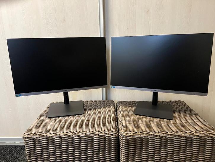 2 x Samsung 24 inch monitor S24R650FDU, Computers en Software, Monitoren, Zo goed als nieuw, 61 t/m 100 Hz, HDMI, USB-C, VGA, In hoogte verstelbaar