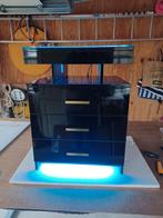 Nieuw nachtkastje hoogglans zwart met LED pas ook in de hal, Ophalen, Kunststof, Nieuw, 55 tot 70 cm