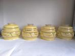 Vintage Gele Lampenkappen - Set van 4, Ophalen of Verzenden, Zo goed als nieuw, Minder dan 25 cm, Vintage mid century geel