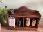Antiek houten wandkast / bijbelkastje/ hangende kast, 2 lade, Antiek en Kunst, Ophalen
