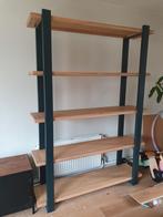 Boekenkast van eikenhout met metalen frames, Huis en Inrichting, 25 tot 50 cm, Eikenhout, Zo goed als nieuw, Ophalen