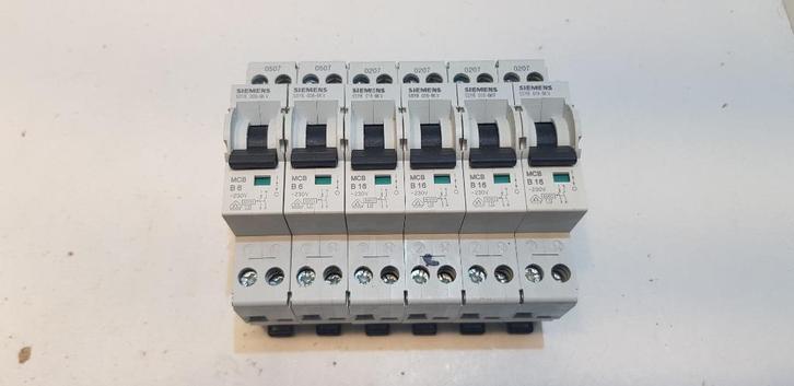 Siemens Groepenkast Automaat MCB B16 230V (6x), Hobby en Vrije tijd, Elektronica-componenten, Gebruikt, Ophalen of Verzenden