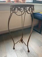 Metaalen Kruk - Side table, Huis en Inrichting, Tafels | Sidetables, Ophalen, Gebruikt, 50 tot 100 cm, Rond