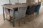 Riviera Maison  6 stoelen, Huis en Inrichting, Stoelen, Ophalen, Zo goed als nieuw, Leer