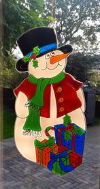 Vintage kerstdecoratie - sneeuwman - sneeuwpop - raamhanger, Diversen, Kerst, Ophalen of Verzenden, Gebruikt