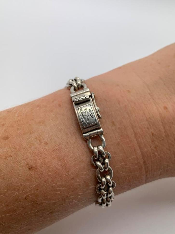 BB4 Prachtige zilveren Buddha to Buddha armband, Sieraden, Tassen en Uiterlijk, Armbanden, Zilver, Ophalen of Verzenden