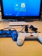 PlayStation 4 slim met 2 controllers, Spelcomputers en Games, Spelcomputers | Xbox One, Ophalen of Verzenden, Zo goed als nieuw