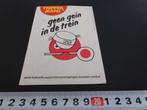 sticker TRIPPER Jeans Geen gein in de trein NS Nederlandse S, Ophalen, Zo goed als nieuw, Bedrijf of Vereniging