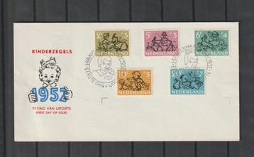 FDC E11, Kinderzegels uit 1952. Onbeschreven, Dichte klep. beschikbaar voor biedingen