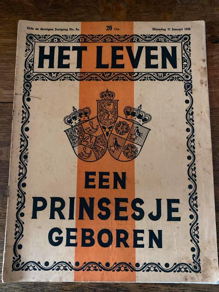 Het Leven - 31 Januari 1938 - Prinsesje Geboren, Boeken, Tijdschriften en Kranten, Gelezen, Overige typen, Ophalen of Verzenden