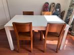 Uitschuifbare ikea eettafel (4+ personen), Huis en Inrichting, Tafels | Eettafels, Ophalen, Overige materialen, Gebruikt, 50 tot 100 cm
