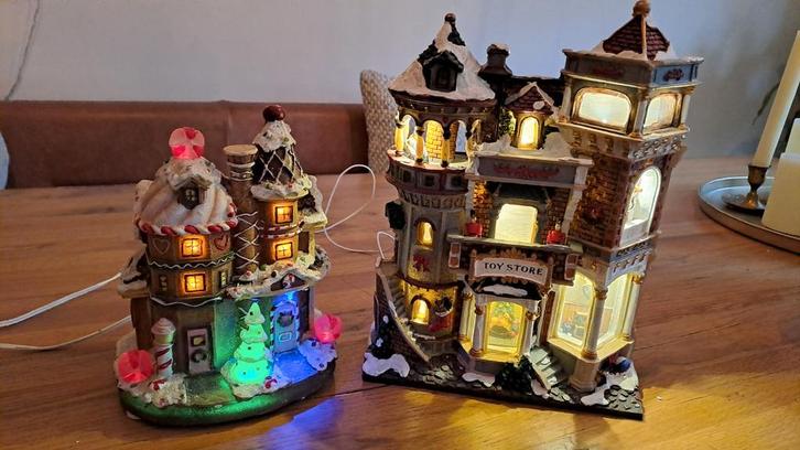 Kersthuisjes Toy Store & Peperkoekhuis, Diversen, Kerst, Zo goed als nieuw, Ophalen of Verzenden
