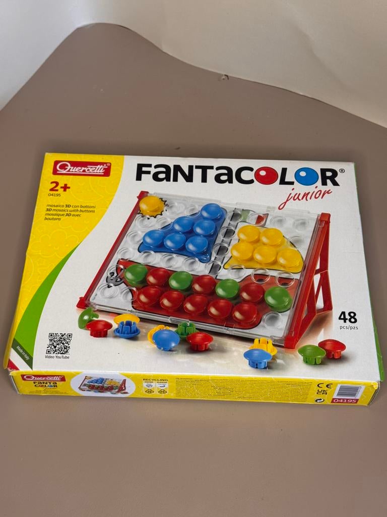 Quercetti Fantacolor Insteek Mozaïek Junior, Kinderen en Baby's, Speelgoed | Educatief en Creatief, Ophalen of Verzenden, Zo goed als nieuw