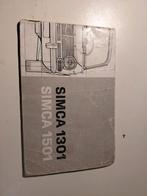 Instructieboek Simca 1301 & 1501 - 1970, Ophalen of Verzenden, Overige merken