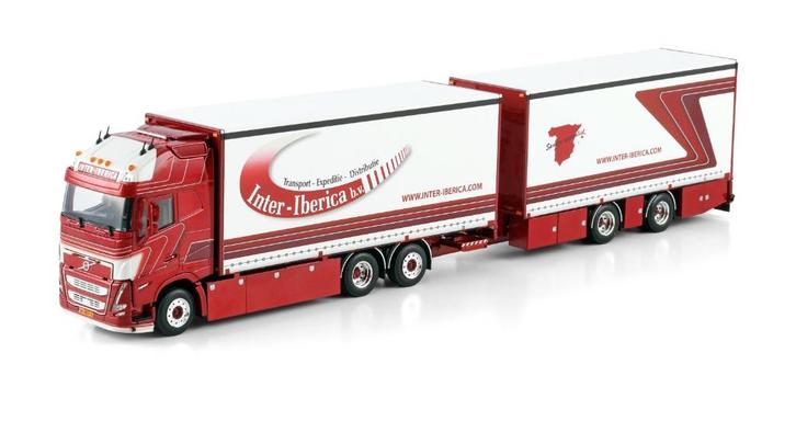 WSI VOLVO FH 5 GLOB.XL 6X2 RIGED BOX COMBI INTER IBERICA, Hobby en Vrije tijd, Modelauto's | 1:50, Nieuw, Bus of Vrachtwagen, Wsi