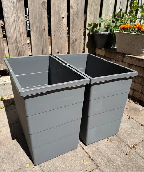2 bakken voor afvalscheiding in spoelkast (2 x 28l), Huis en Inrichting, Woonaccessoires | Prullenbakken, Nieuw, Kunststof, Minder dan 50 cm