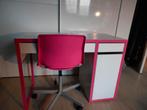 IKEA MICKE bureau met bureaustoel, Huis en Inrichting, Bureaus, Ophalen, Met wielen, Gebruikt, Bureau