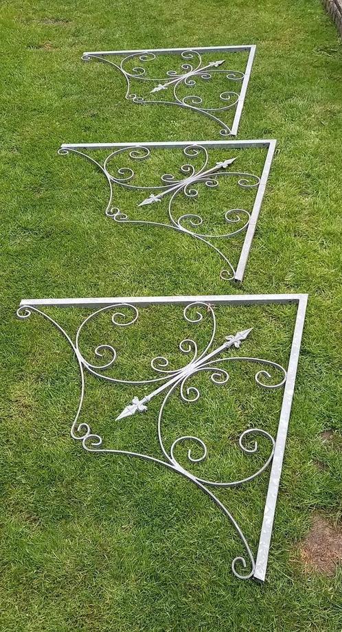Gegalvaniseerde beugel hoeksteun voor deurluifel afdak, Tuin en Terras, Overkappingen, Zo goed als nieuw, Ophalen