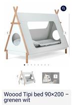 Woood Tipi Bed - wit grenen 90x200, Kinderen en Baby's, Kinderkamer | Bedden, Ophalen, Gebruikt, 70 tot 85 cm, Lattenbodem